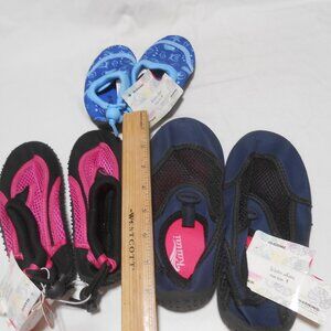 NEW UNISEX KIDS LOT WATER SLIPPERS SHOES SIZE 1,5, & 10 RESALE VALUE NWTS 🏊‍♀️